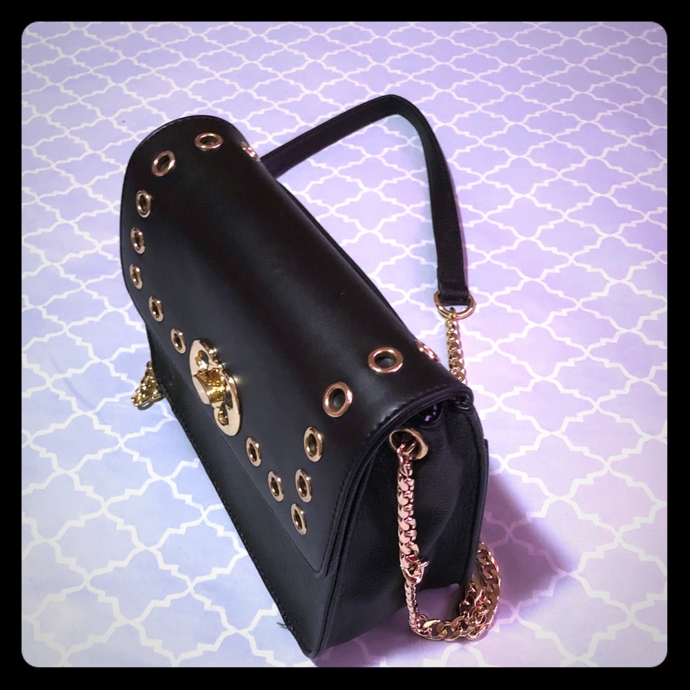 Emma fox crossbody bag new without tag black/gold